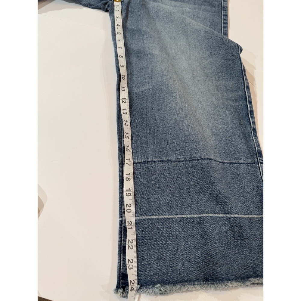 Talbots Wide Leg Crop Jean Mattituck Wash Blue Stretch Denim Size 10 NEW Cotton - Picture 5 of 10